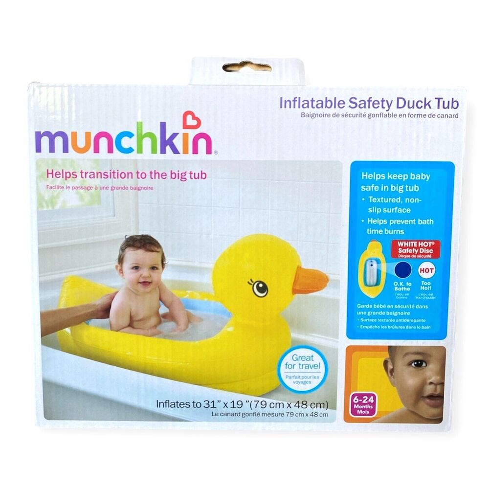 Inflatable Baby Bathtub Travel Tub Toddlers Portable Rubber Ducky MUNCHKIN NEW